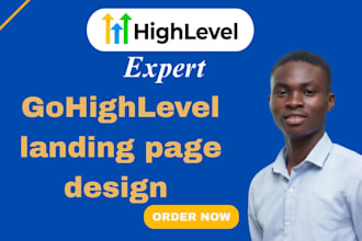 go high level landing page design, highlevel sales funnel ghl website design