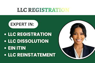 register US llc for non resident and resident, reinstate, dissolve llc, ein