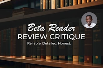 beta read your novel and provide honest feedback