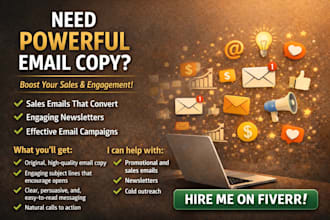 write professional email copy for marketing sales and newsletters