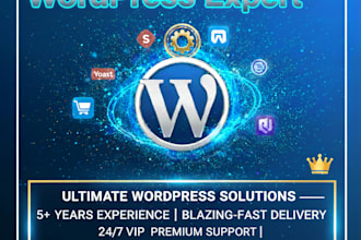professional wordpress website developer custom design, woocommerce, SEO