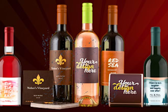 design premium liquor design for tequila, vodka, whiskey, wine, beer and spirits