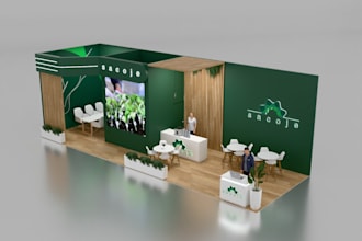 design your 3d exhibition booth and kiosk