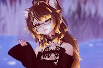 do custom vrchat avatar, vrc avatar, nsfw, vr character, furry avatar, vtuber