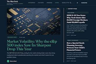 build an ai powered finance and crypto news article website