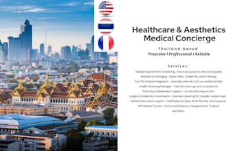 coordinate your medical and beauty appointments in thailand