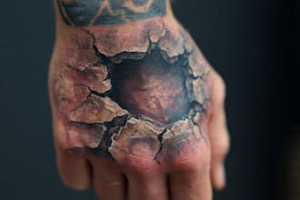 draw a realistic realism tattoo design for you