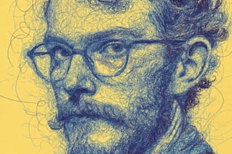 draw your portrait in scribble art style