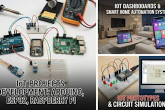 develop iot project dashboards automation using arduino esp32 and raspberry pi
