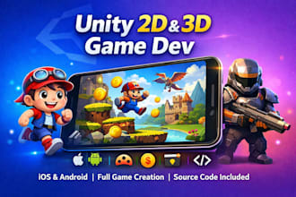 develop unity mobile game, unity 2d game, game development, 2d game