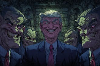 stunning digital political cartoon for political cartoon