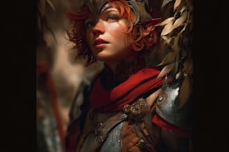 paint a dark fantasy portrait