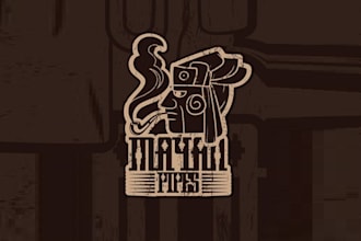 design memorable logo for hand made mayan pipes