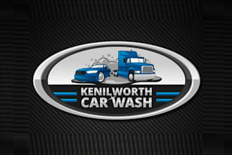 design monogram unique logo for worth car and truck wash
