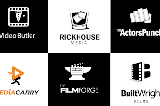design awesome production house logo for movie or media