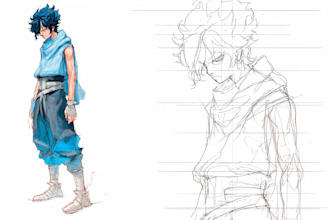 sketch you color anime sketch art