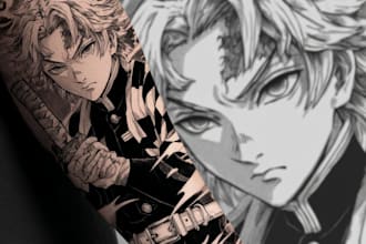 make anime tattoo design