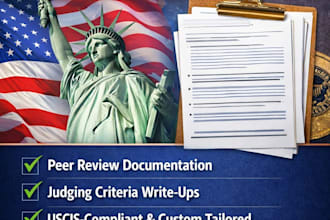 do article peer review criteria, judging criteria for eb1, eb1a niw