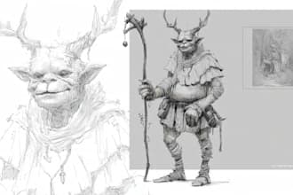 sketch a character or a creature for you