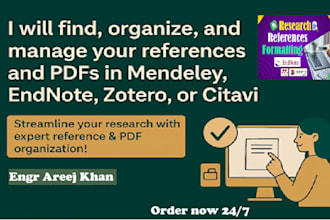 manage your article or thesis references using endnote, mendeley or zotero