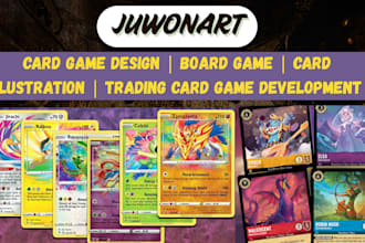 do card game design board game card illustration trading card game development