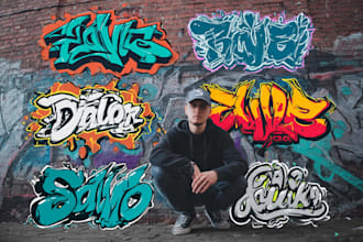 write your name or your brand with urban art graffiti style