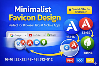 design modern minimalist favicon icon for website and app