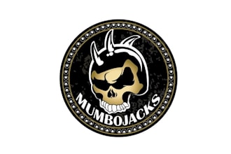 create glamorous a steam punk skull logo for mumbo jacks