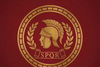 design a powerful and classic roman style logo for your brand
