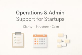 support your startup with operations and admin