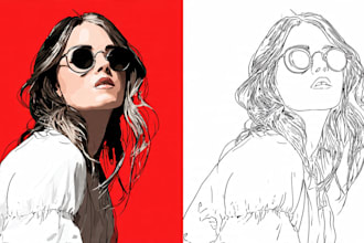 draw vector line art, convert any image to vector illustration and create manual