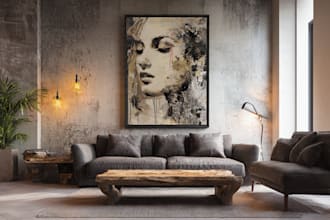 design custom printable wall art , poster , canvas for etsy or home
