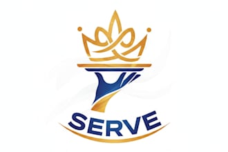 design a clean and meaningful serve logo for your brand