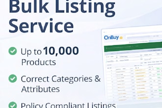 be onbuy VA for full account management bulk listing reinstatement amazon VA