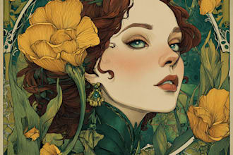 draw anything in art nouveau style