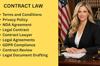 draft business contract, legal agreement, terms of service, privacy policy, nda