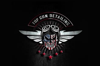 make modern americana style logo for top gun detailing