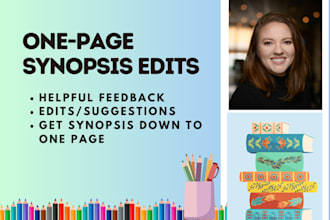 edit your one page synopsis for literary agents
