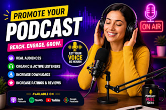 grow your podcast audience with real organic promotion