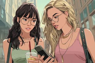 do digital illustration comic style