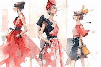 draw a fashion illustration or sketch
