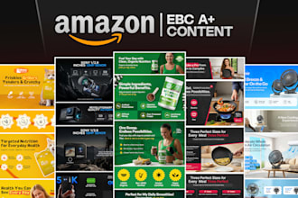 design amazon a plus content, amazon listing images and premium ebc design
