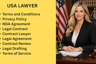 be your lawyer for legal agreements, contract, terms and conditions, mou or nda