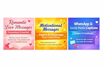 write romantic love messages and motivational messages