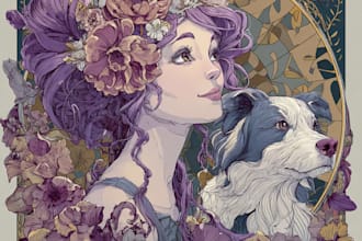 draw anything in art nouveau style