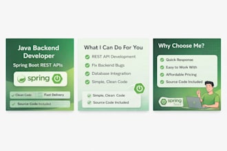 develop java spring boot backend and rest apis