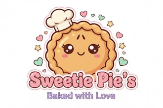 design a cute and colorful kawaii logo for your brand