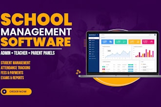 build school management software with admin dashboard