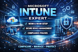 set up microsoft intune with secure mdm and mam policies for organization