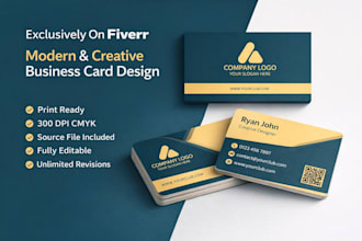 design business card with qr code